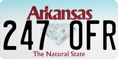AR license plate 247OFR