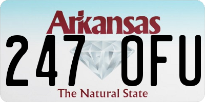 AR license plate 247OFU