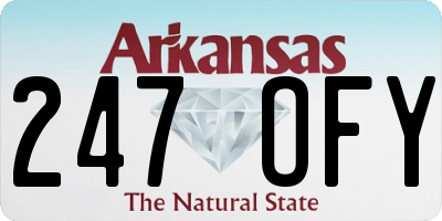 AR license plate 247OFY