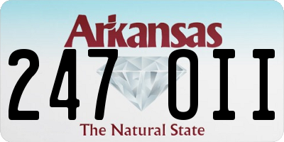 AR license plate 247OII