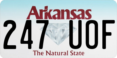 AR license plate 247UOF