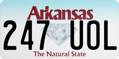 AR license plate 247UOL