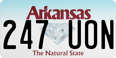 AR license plate 247UON
