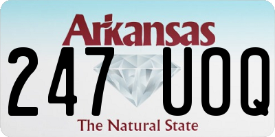 AR license plate 247UOQ