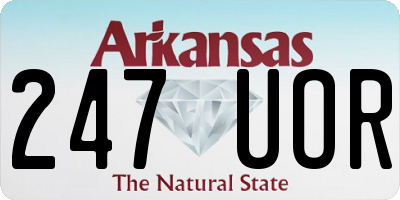 AR license plate 247UOR