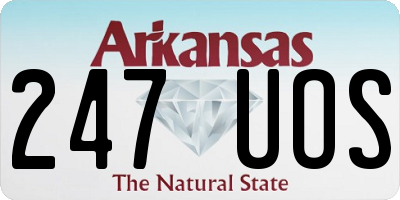 AR license plate 247UOS