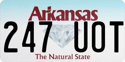 AR license plate 247UOT
