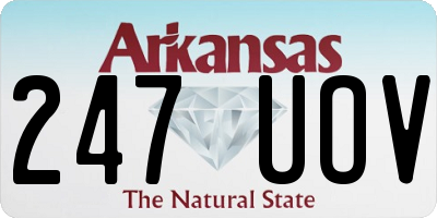 AR license plate 247UOV