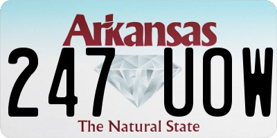 AR license plate 247UOW