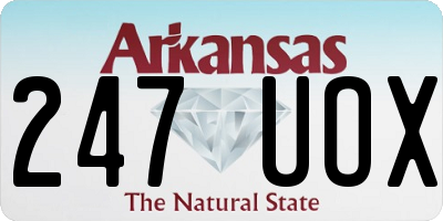 AR license plate 247UOX