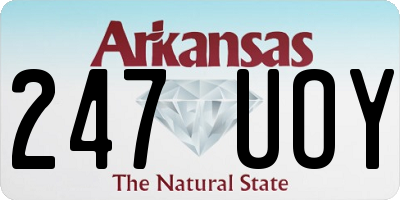 AR license plate 247UOY