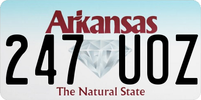 AR license plate 247UOZ