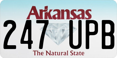 AR license plate 247UPB
