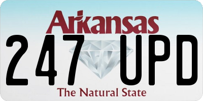 AR license plate 247UPD