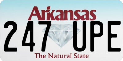 AR license plate 247UPE