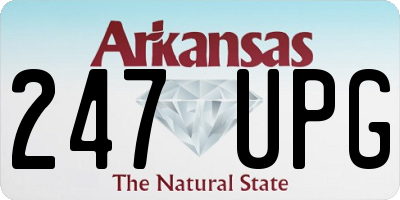 AR license plate 247UPG