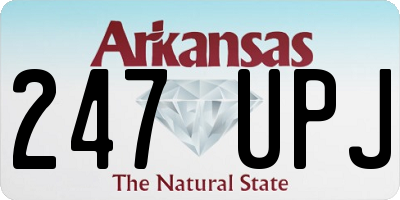 AR license plate 247UPJ