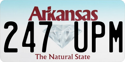 AR license plate 247UPM