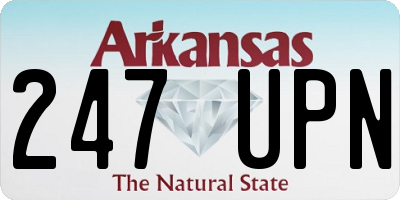 AR license plate 247UPN