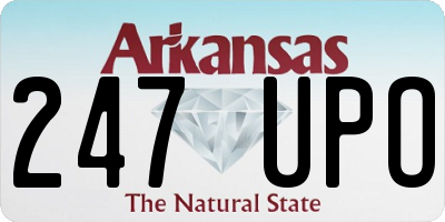 AR license plate 247UPO