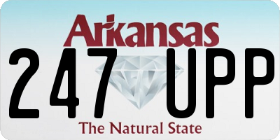 AR license plate 247UPP