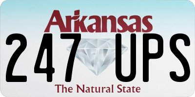 AR license plate 247UPS