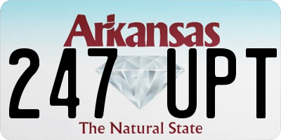 AR license plate 247UPT