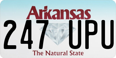 AR license plate 247UPU