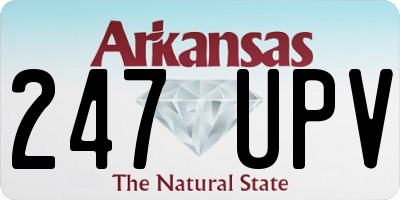 AR license plate 247UPV