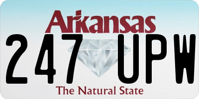 AR license plate 247UPW