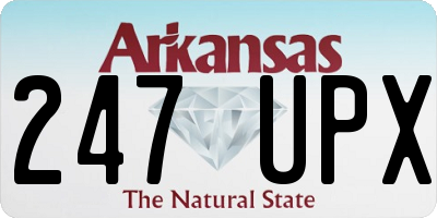 AR license plate 247UPX