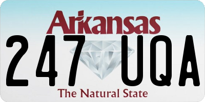AR license plate 247UQA