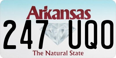AR license plate 247UQO