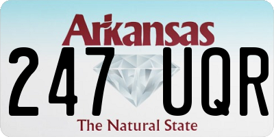 AR license plate 247UQR
