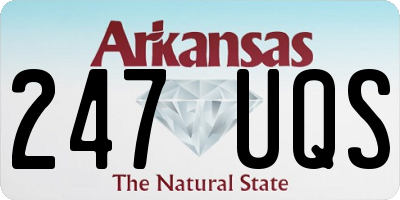 AR license plate 247UQS