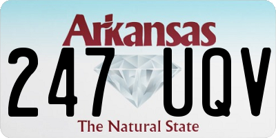 AR license plate 247UQV