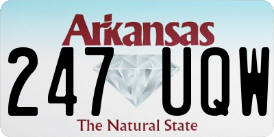 AR license plate 247UQW