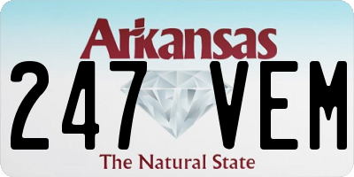 AR license plate 247VEM