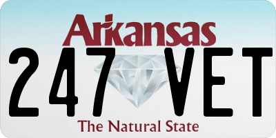AR license plate 247VET