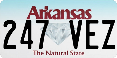 AR license plate 247VEZ