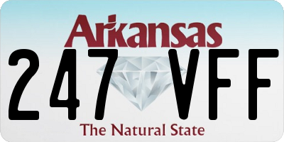 AR license plate 247VFF