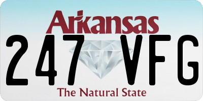 AR license plate 247VFG
