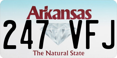 AR license plate 247VFJ
