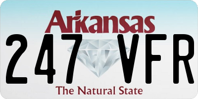 AR license plate 247VFR