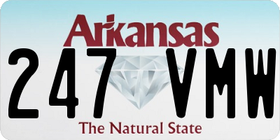 AR license plate 247VMW
