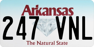 AR license plate 247VNL
