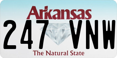 AR license plate 247VNW