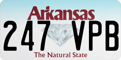AR license plate 247VPB