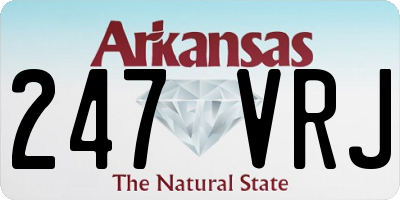 AR license plate 247VRJ