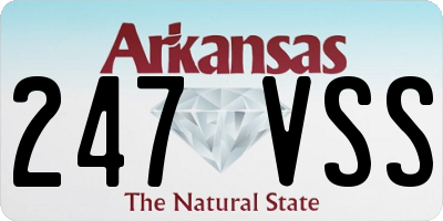 AR license plate 247VSS